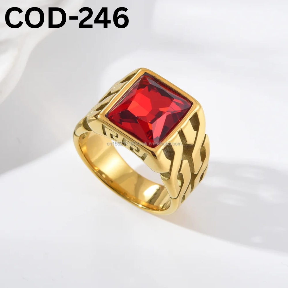 Vip অরজিনাল রুবি পাথর হাতের আংটি (Cod-246)